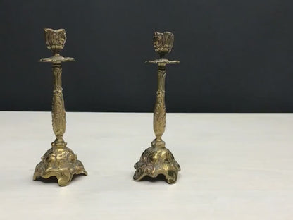 Antique Candle Holder Set | Vintage Decor , Candle Stick Holder | Brass Candle Holder , Deals