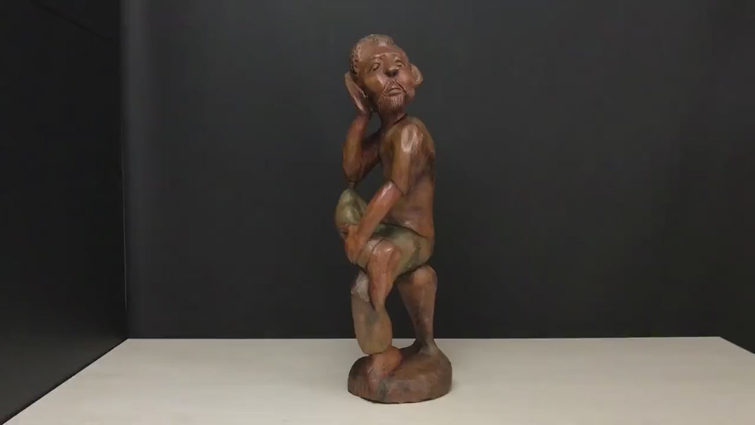 Hand Carved Wood-African Statue-Wood Figurine-African Tribal Art-African Figurine-Unique Gift Ideas-Wooden Statue-Vintage Home Decor