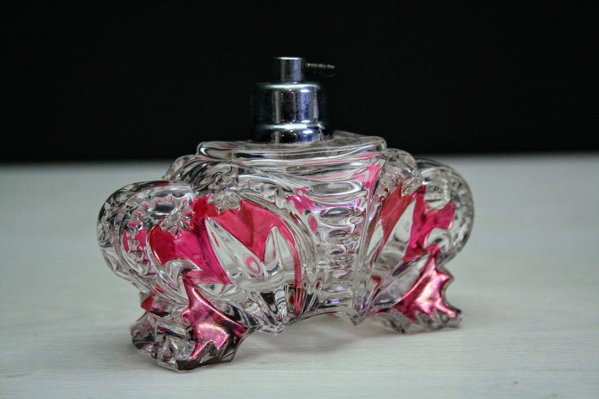 European-Antique Vanity Set-Perfume Bottle-Glass Jewelry Box-Unique Gift Ideas-Jewelry Storage-Perfume Atomizer-Vintage Home Decor-Antique