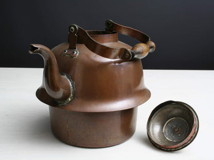 Antique Teapot-Country Decor | Antique Copper Pot -Farmhouse Decor