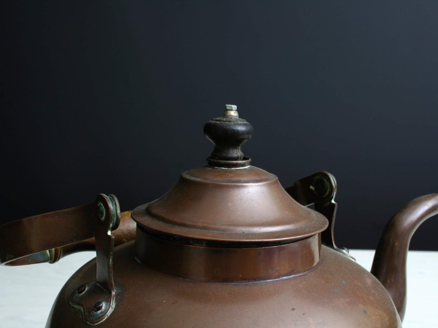 Antique Teapot-Country Decor | Antique Copper Pot -Farmhouse Decor