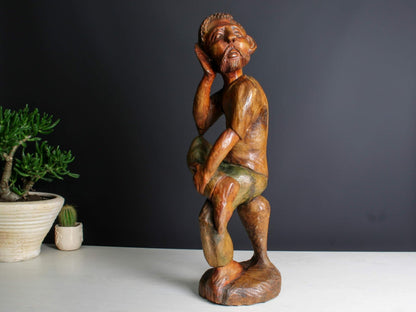 Hand Carved Wood-African Statue-Wood Figurine-African Tribal Art-African Figurine-Unique Gift Ideas-Wooden Statue-Vintage Home Decor