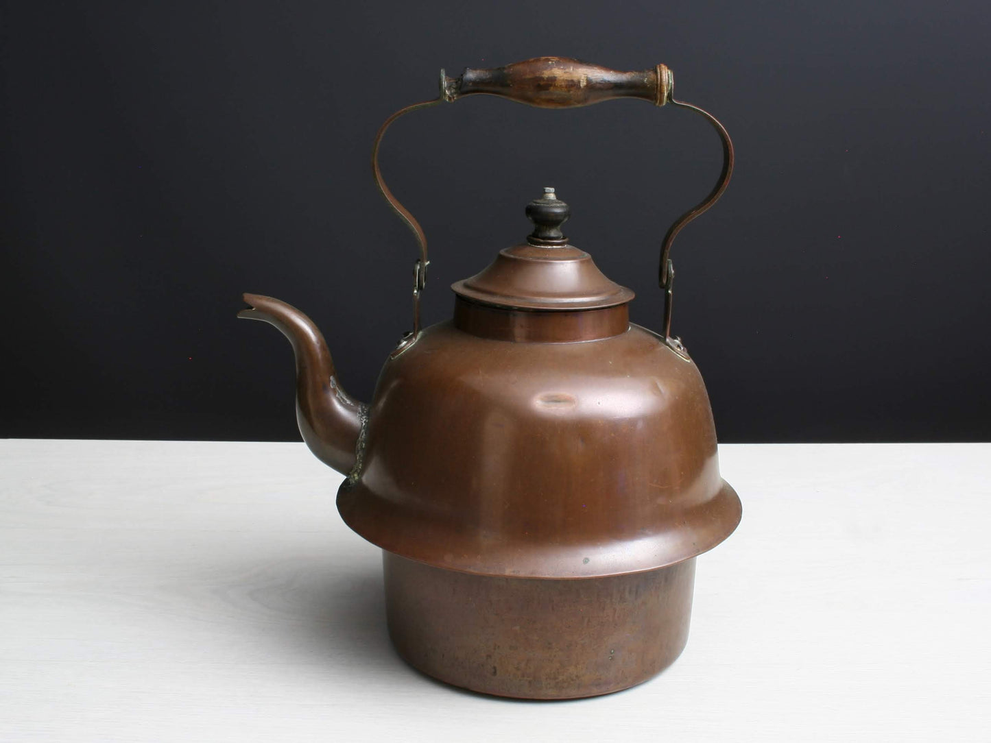 Antique Teapot-Country Decor | Antique Copper Pot -Farmhouse Decor