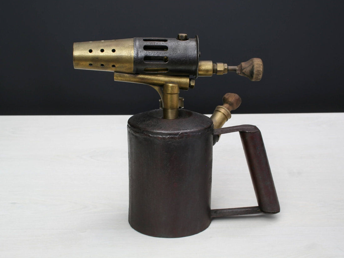 French Decor-Antique Blowtorch-Design Inspiration-Industrial Decor-Unique Gift Ideas-French Antique-Deals-Fireplace Decor-Vintage Home Decor