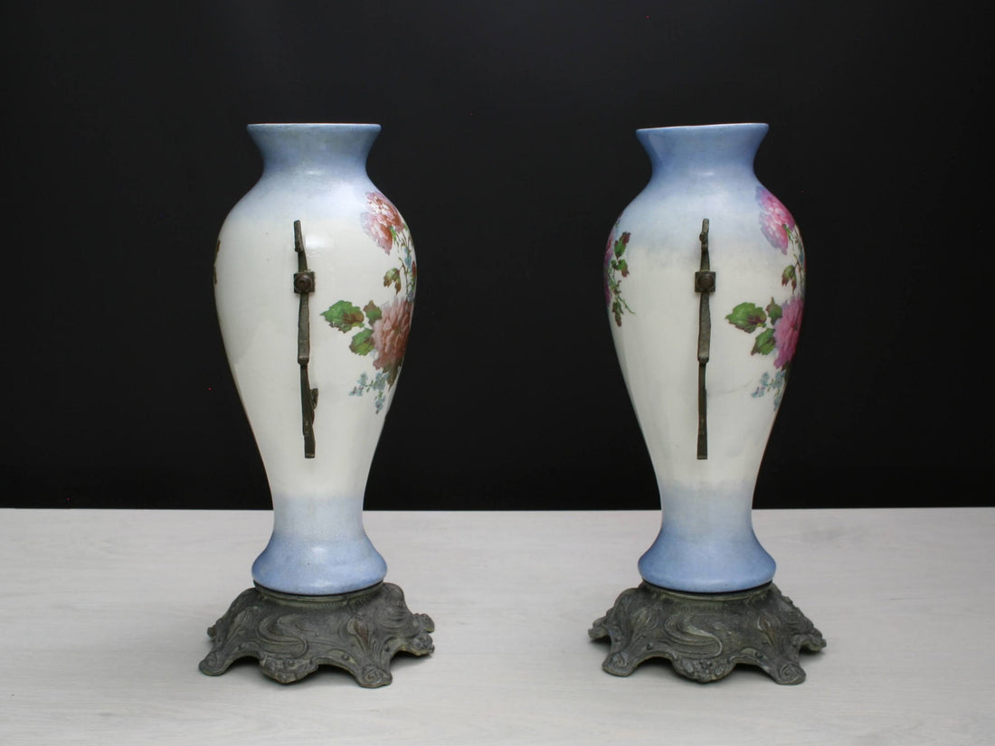 French Antique- Ceramic Vases |  French Decor-Unique Flower Vases