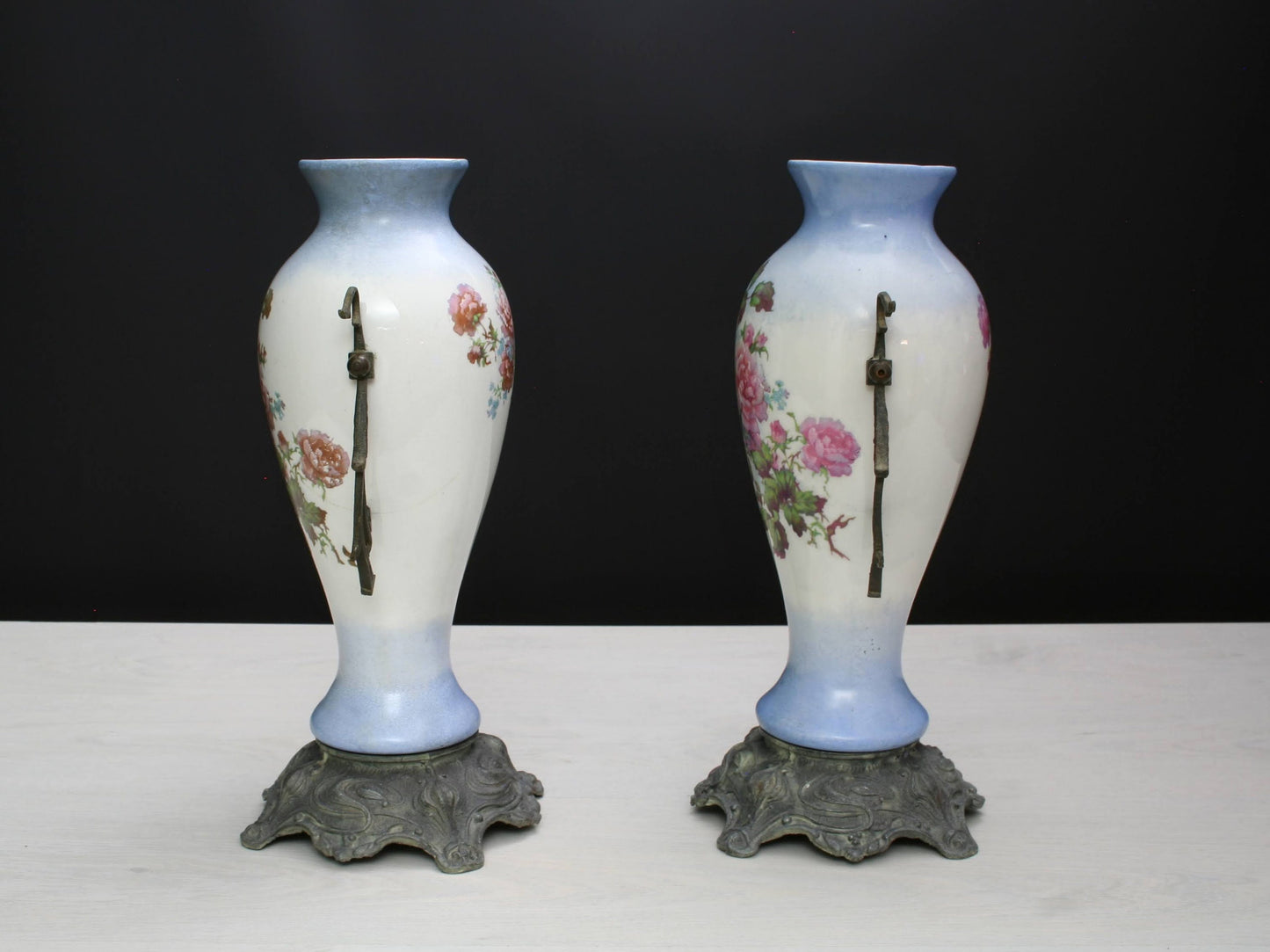 French Antique- Ceramic Vases |  French Decor-Unique Flower Vases