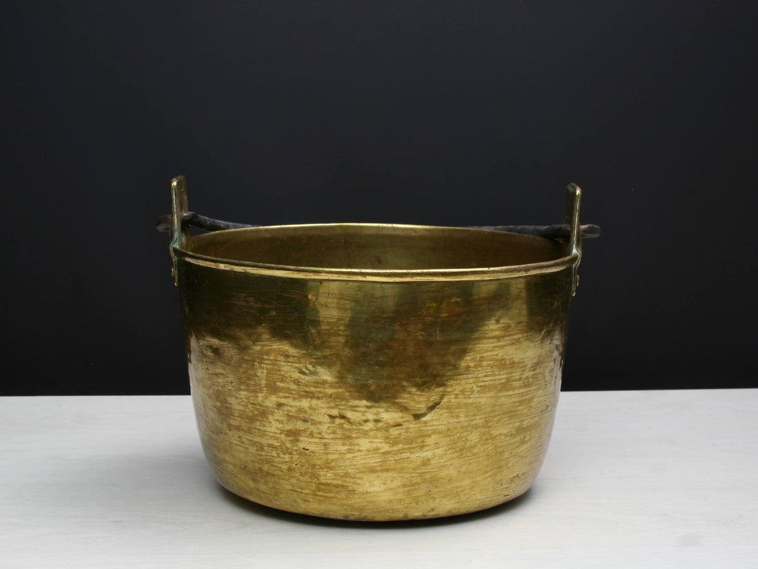 Brass Kettle-Antique Primitive-Rustic Decor-Brass Planter-French Country Style-Hanging Planter-Farmhouse Decor-Design Inspiration-Deals