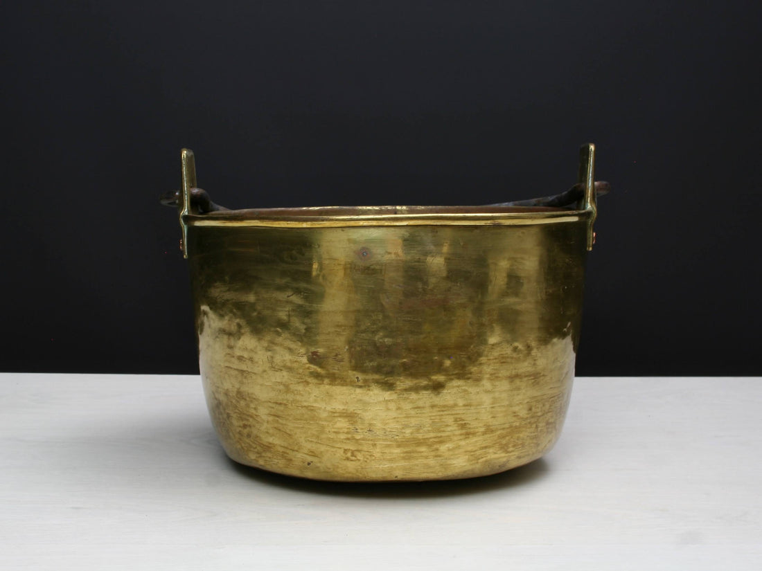 Brass Kettle-Antique Primitive-Rustic Decor-Brass Planter-French Country Style-Hanging Planter-Farmhouse Decor-Design Inspiration-Deals