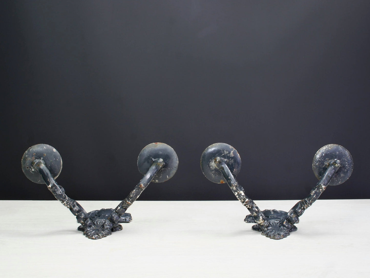 Iron Candle Wall Sconce - set of 2 | Vintage Decor Wall Candle Holders | Metal Candle Holder Deals & Unique Gifts