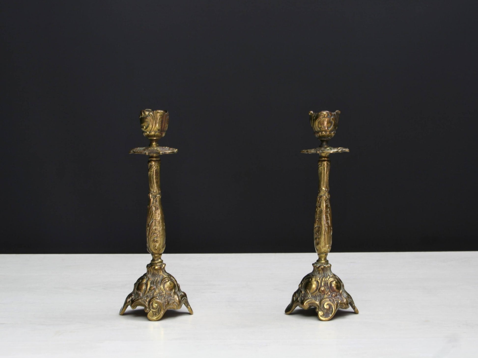 Antique Candle Holder Set | Vintage Decor , Candle Stick Holder | Brass Candle Holder , Deals