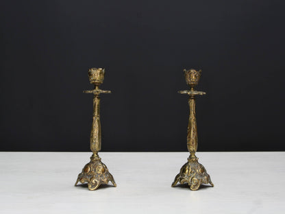 Antique Candle Holder Set | Vintage Decor , Candle Stick Holder | Brass Candle Holder , Deals