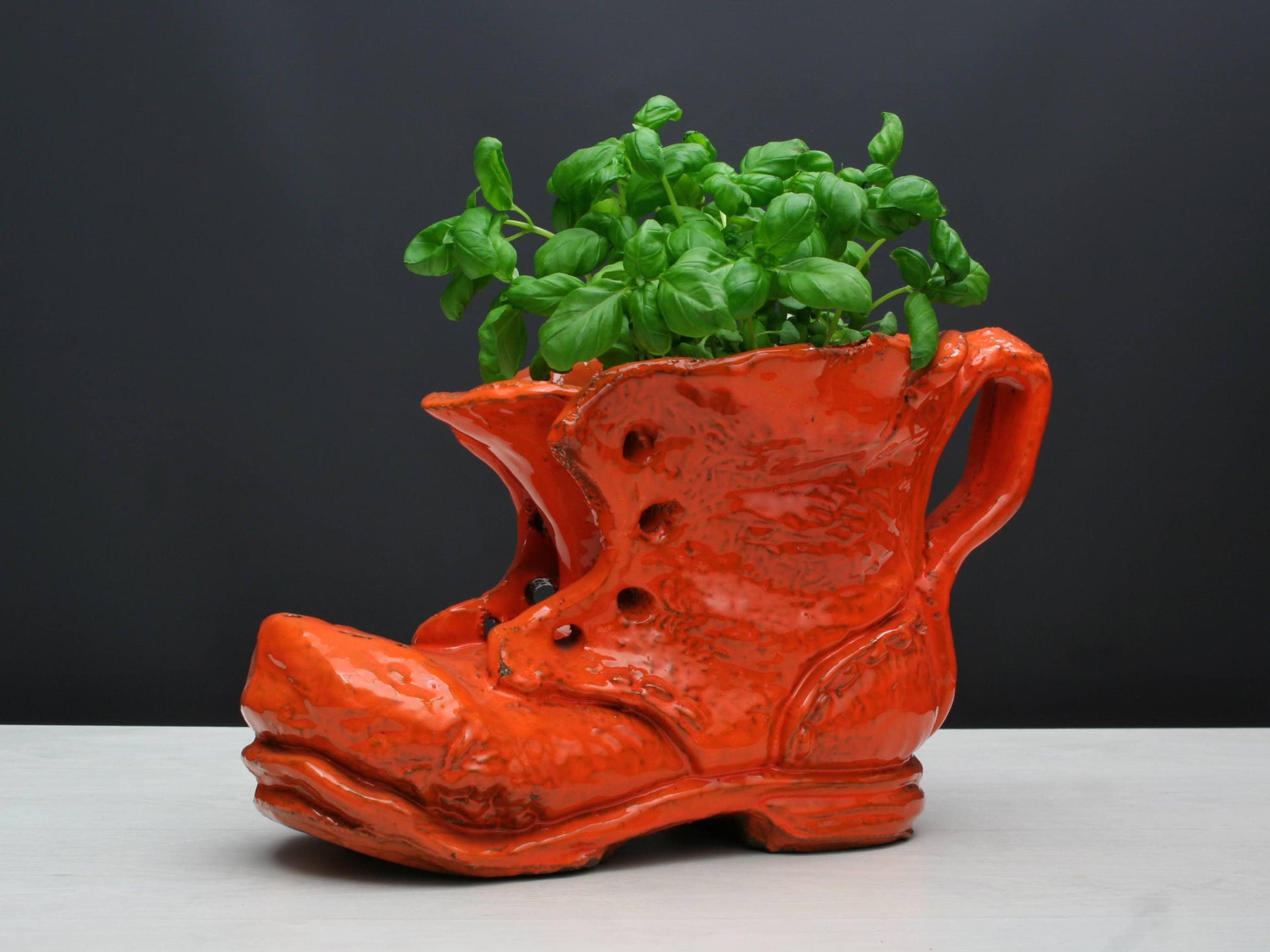 Shoe Sculpture Art - Concrete Statue | Vintage Decorative Art Objects