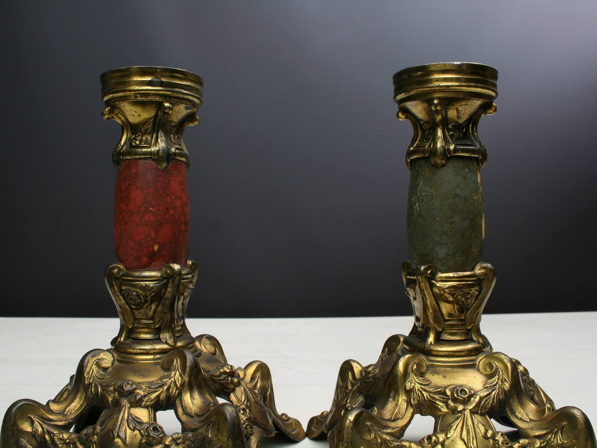 Antique Candleholder Set | Stunning Candle Holders for Table Decor Candle Centerpiece | Mantel Decor Candleholder