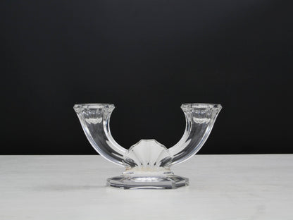 Signed Val St Lambert, Crystal Candle Stick Holder