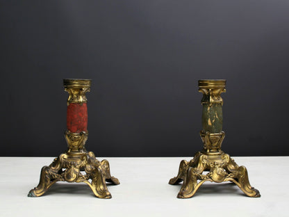 Antique Candleholder Set | Stunning Candle Holders for Table Decor Candle Centerpiece | Mantel Decor Candleholder