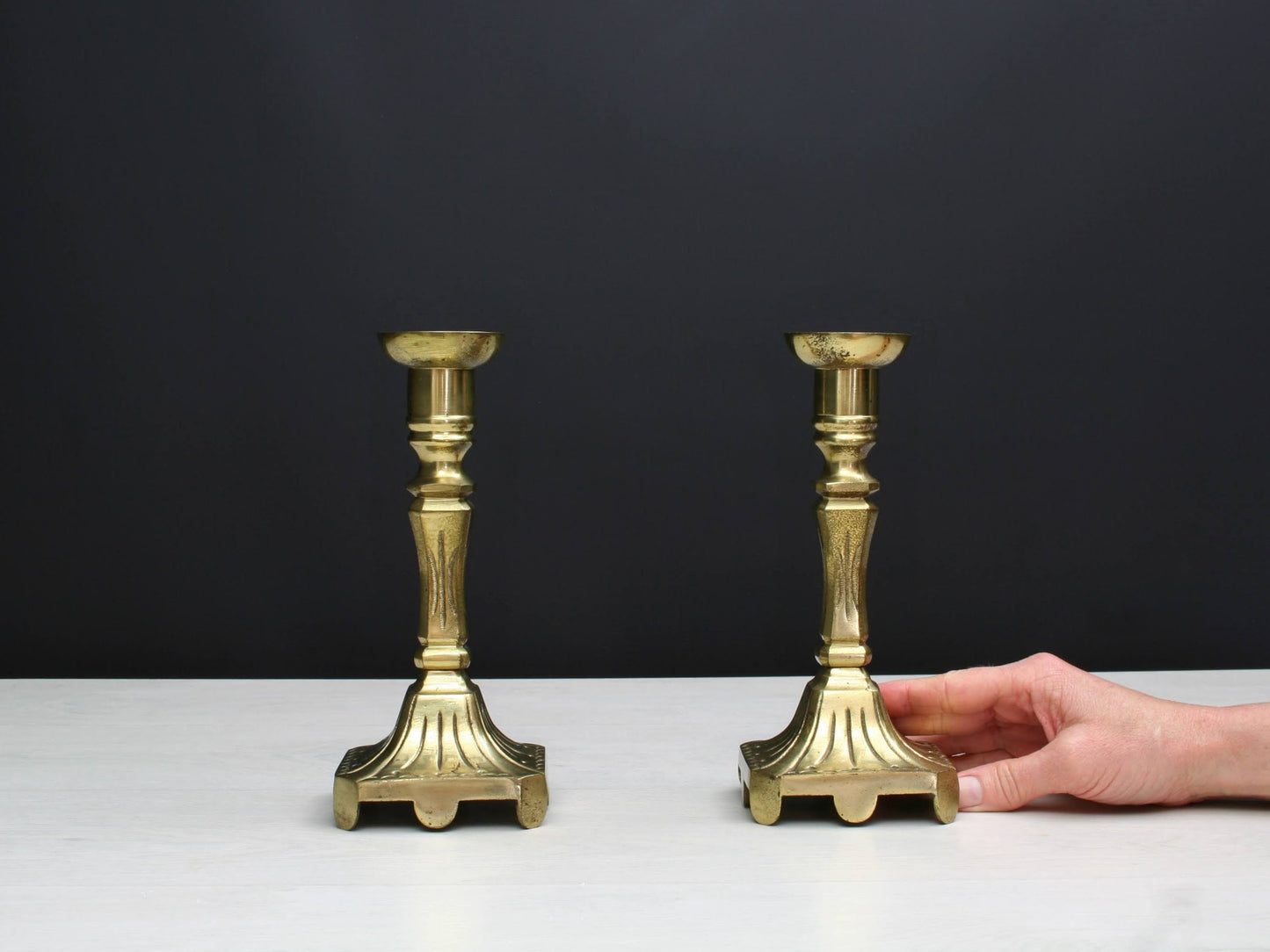 Brass Candle Stick Holder Set