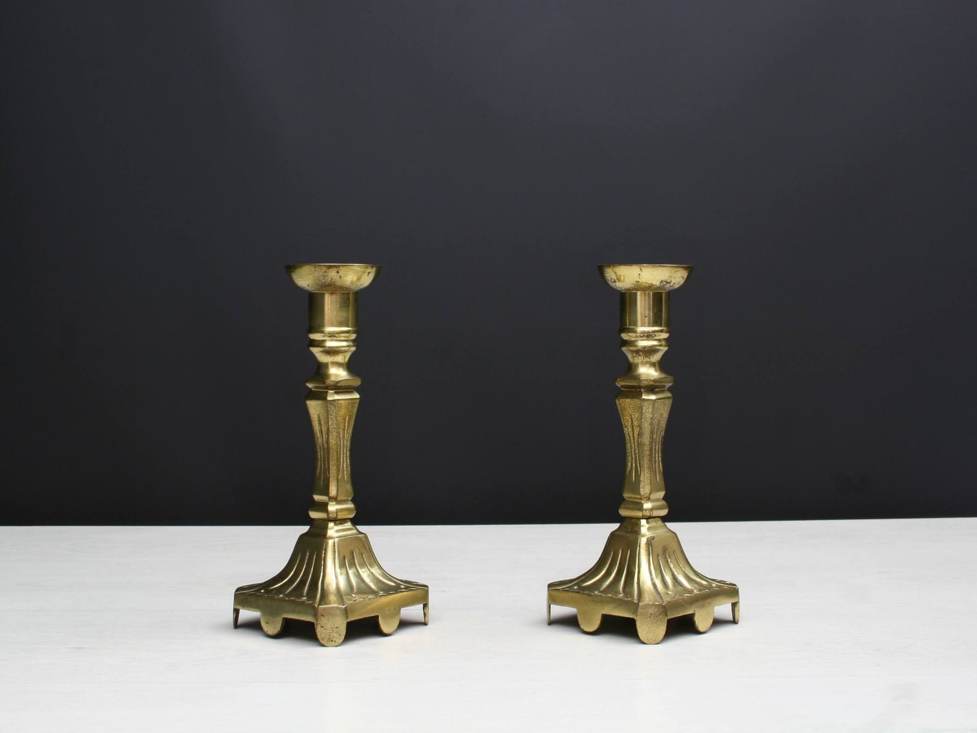 Brass Candle Stick Holder Set