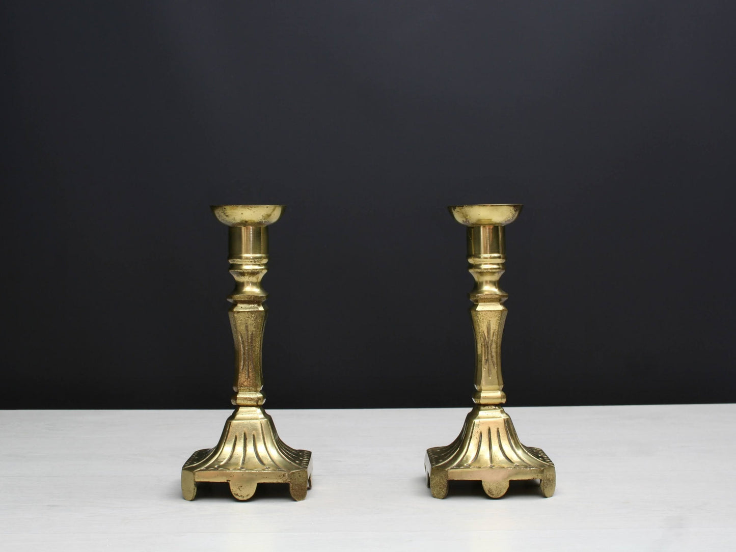 Brass Candle Stick Holder Set