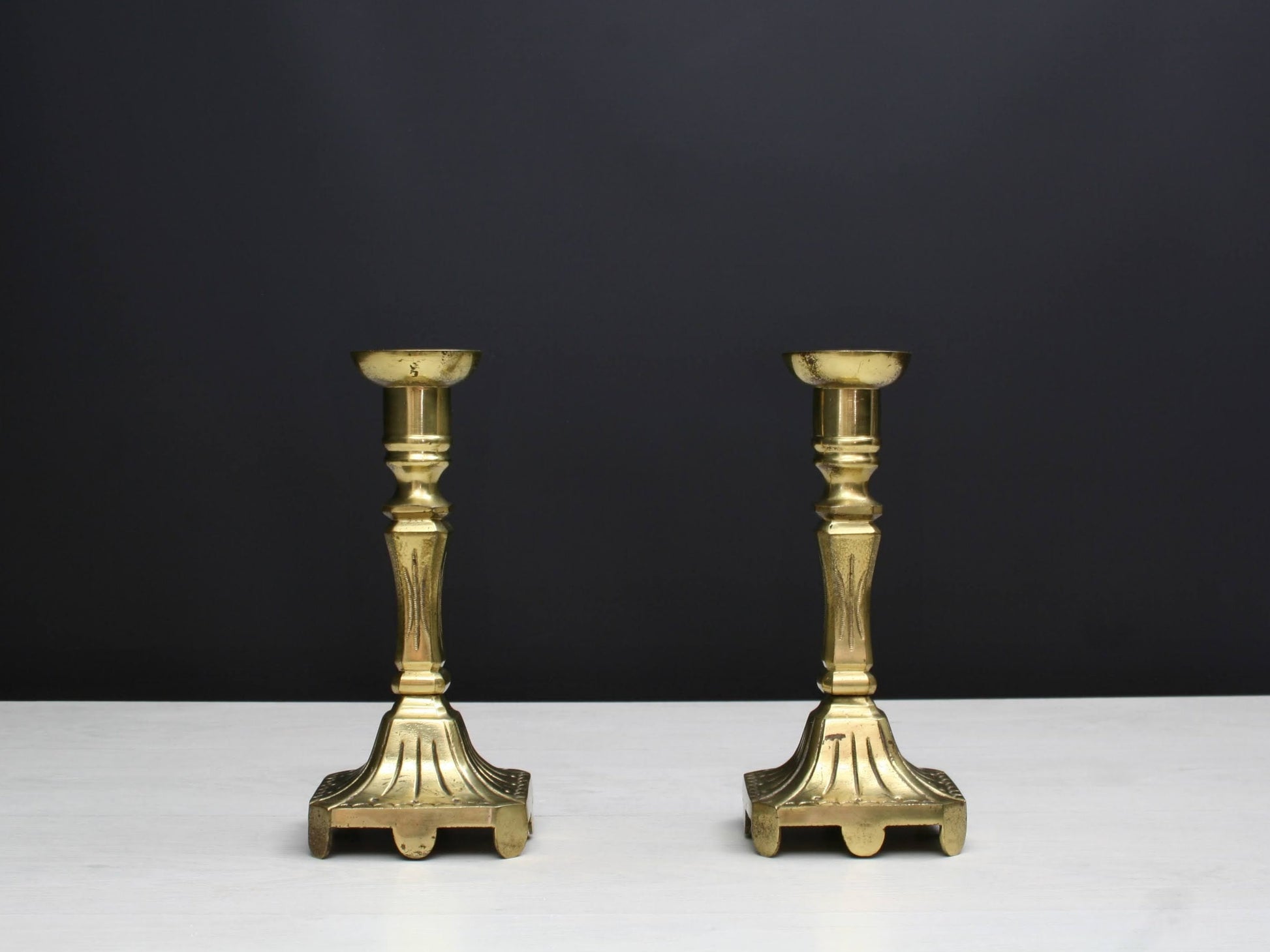 Brass Candle Stick Holder Set