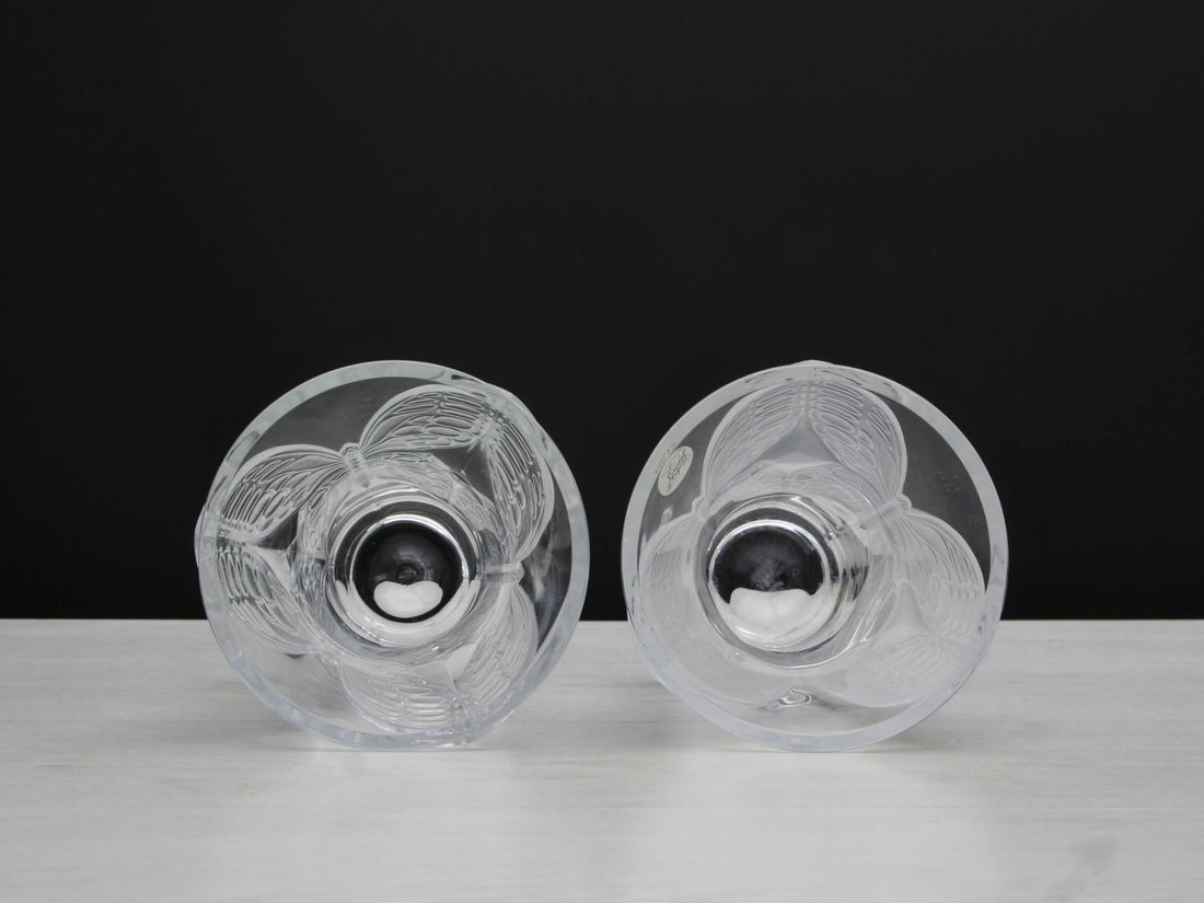 Lead Crystal Vintage Vase Set | French Decor Flower Vases