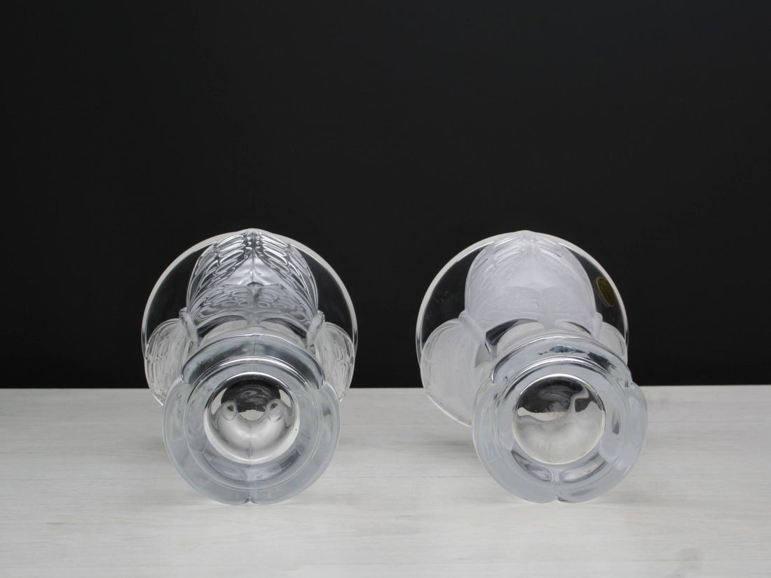 Lead Crystal Vintage Vase Set | French Decor Flower Vases