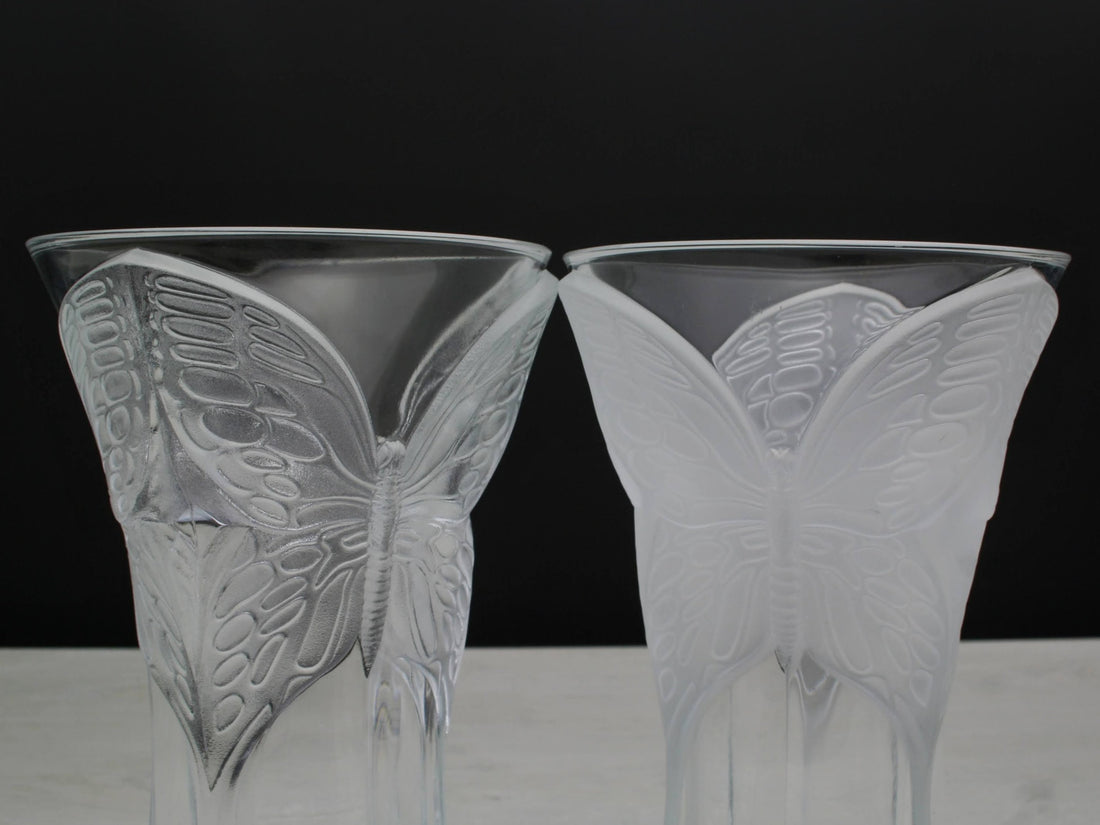 Lead Crystal Vintage Vase Set | French Decor Flower Vases