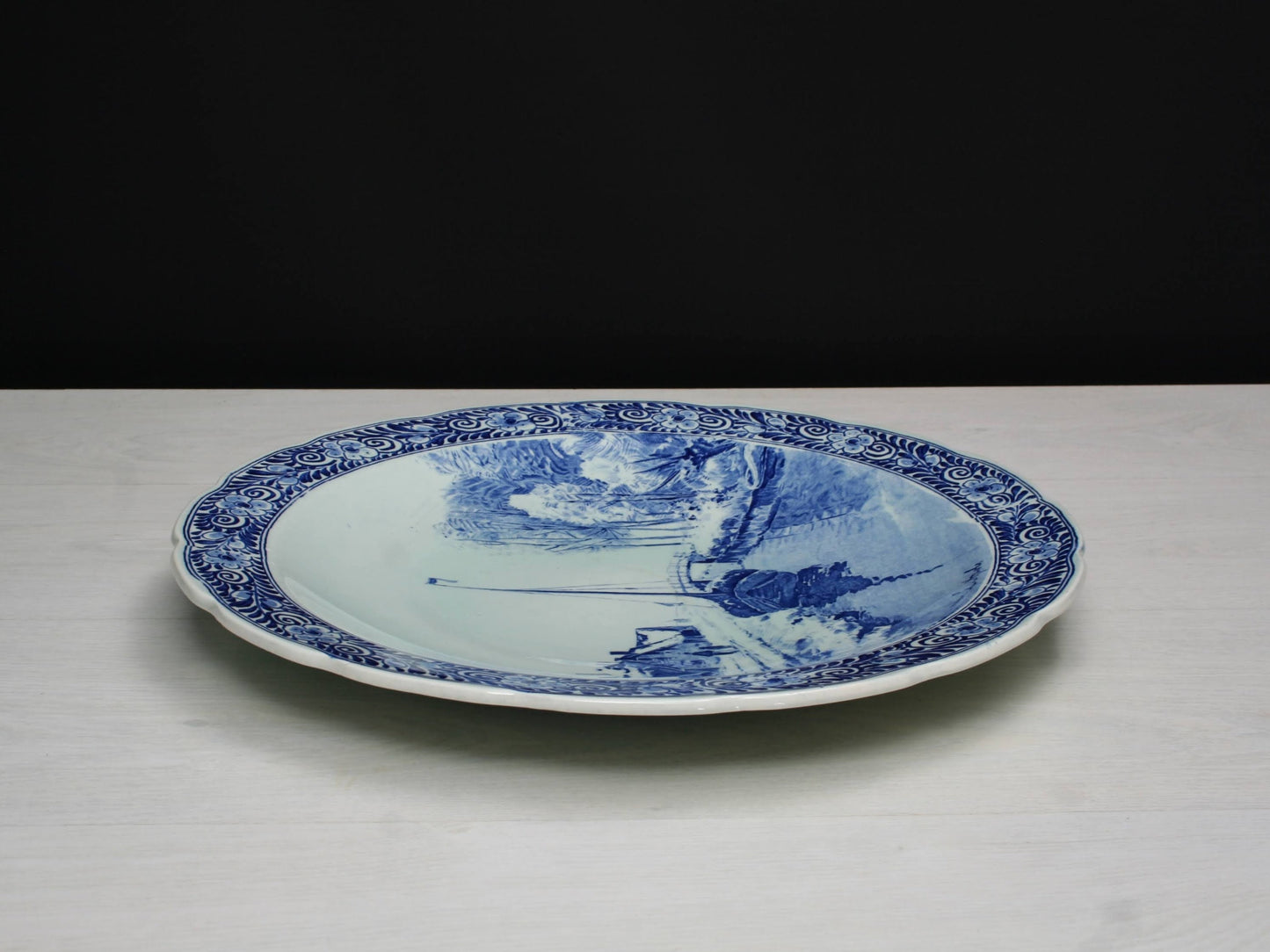 Large Delftware Charger Plate | Delft Plate - Kitchen Decor