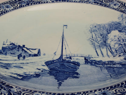 Large Delftware Charger Plate | Delft Plate - Kitchen Decor