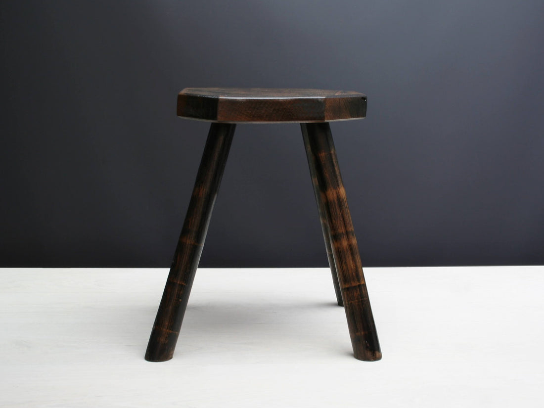 Milking Stool or Indoor Plant Stand | Wooden Stool  for Farmhouse Decor