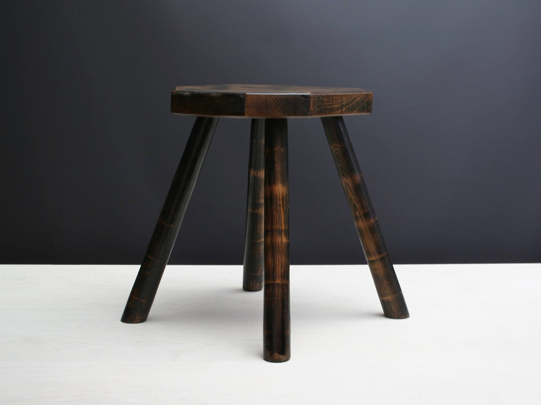 Milking Stool or Indoor Plant Stand | Wooden Stool  for Farmhouse Decor