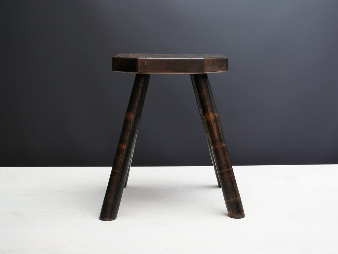 Milking Stool or Indoor Plant Stand | Wooden Stool  for Farmhouse Decor