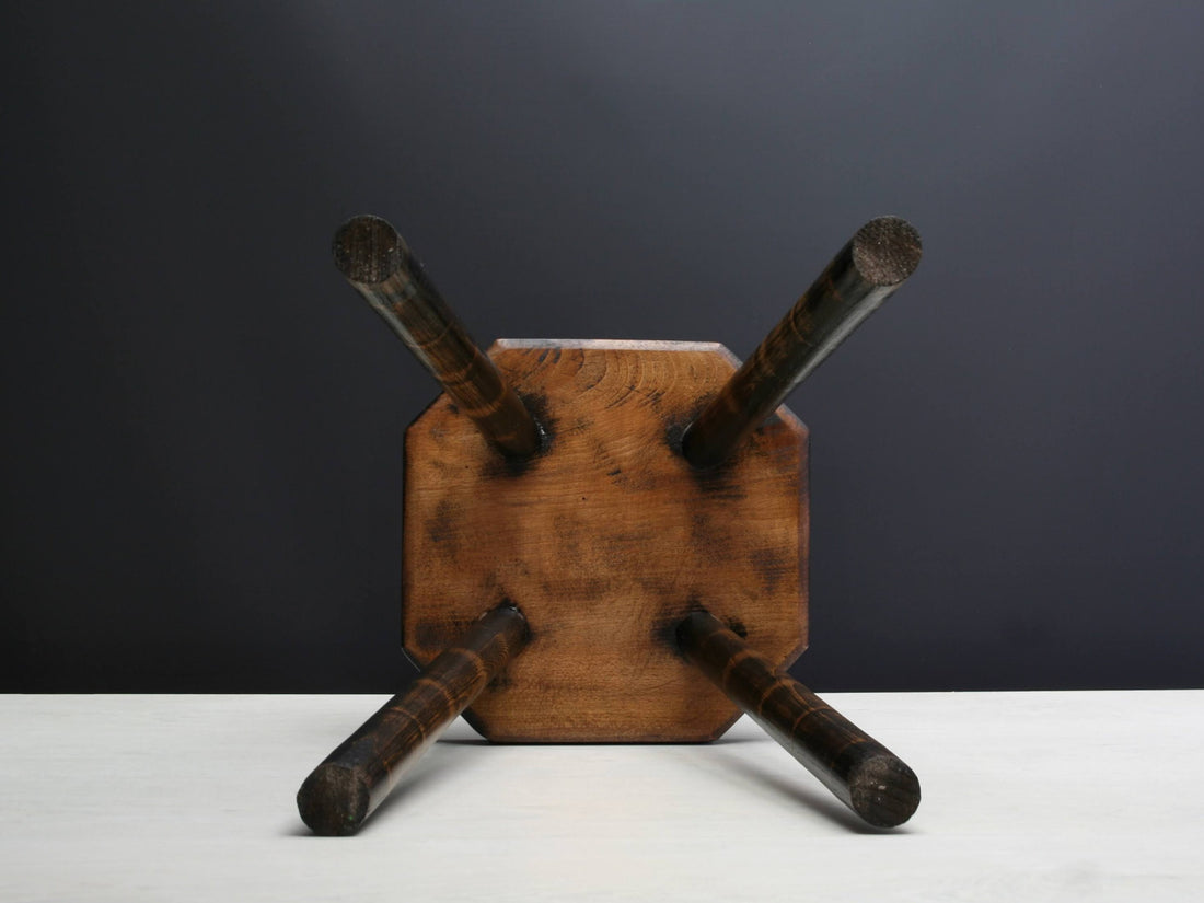 Milking Stool or Indoor Plant Stand | Wooden Stool  for Farmhouse Decor