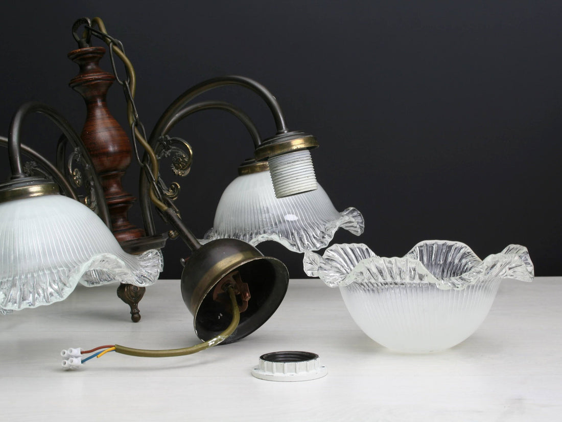 Hanging Light / Vintage Chandelier | Vintage Decor- Entryway Lighting