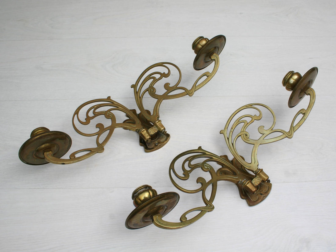 French Antique-Candle Wall Sconces | Candle Stick Holders- Vintage Home Decor