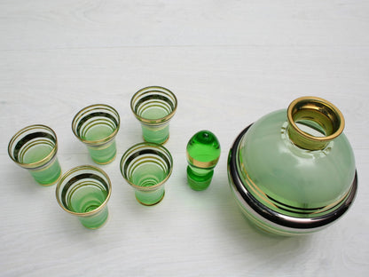 Vintage Decanter Set from Belgium | Whiskey Decanter Home Decor & Coffee Table Decor Deals