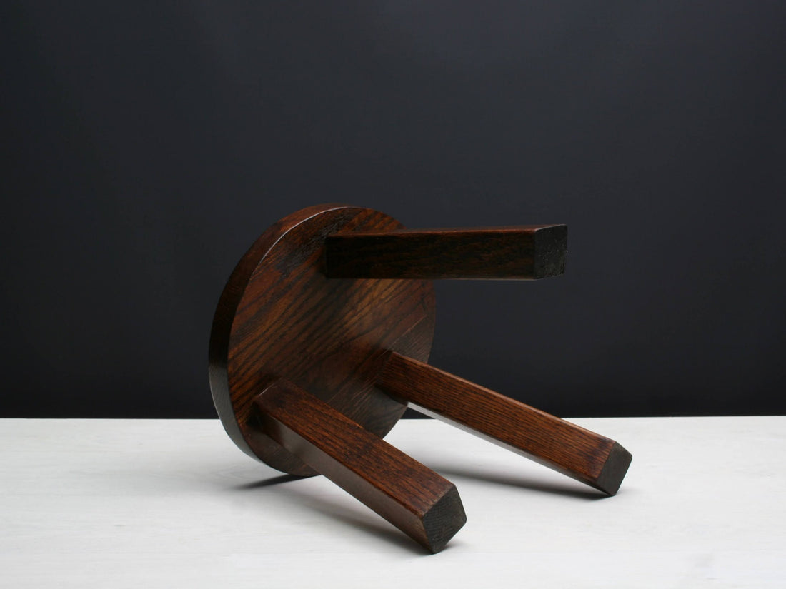 Vintage Wooden Stool, Wood Step Stool | Farmhouse Decor, Wood Plant Stand