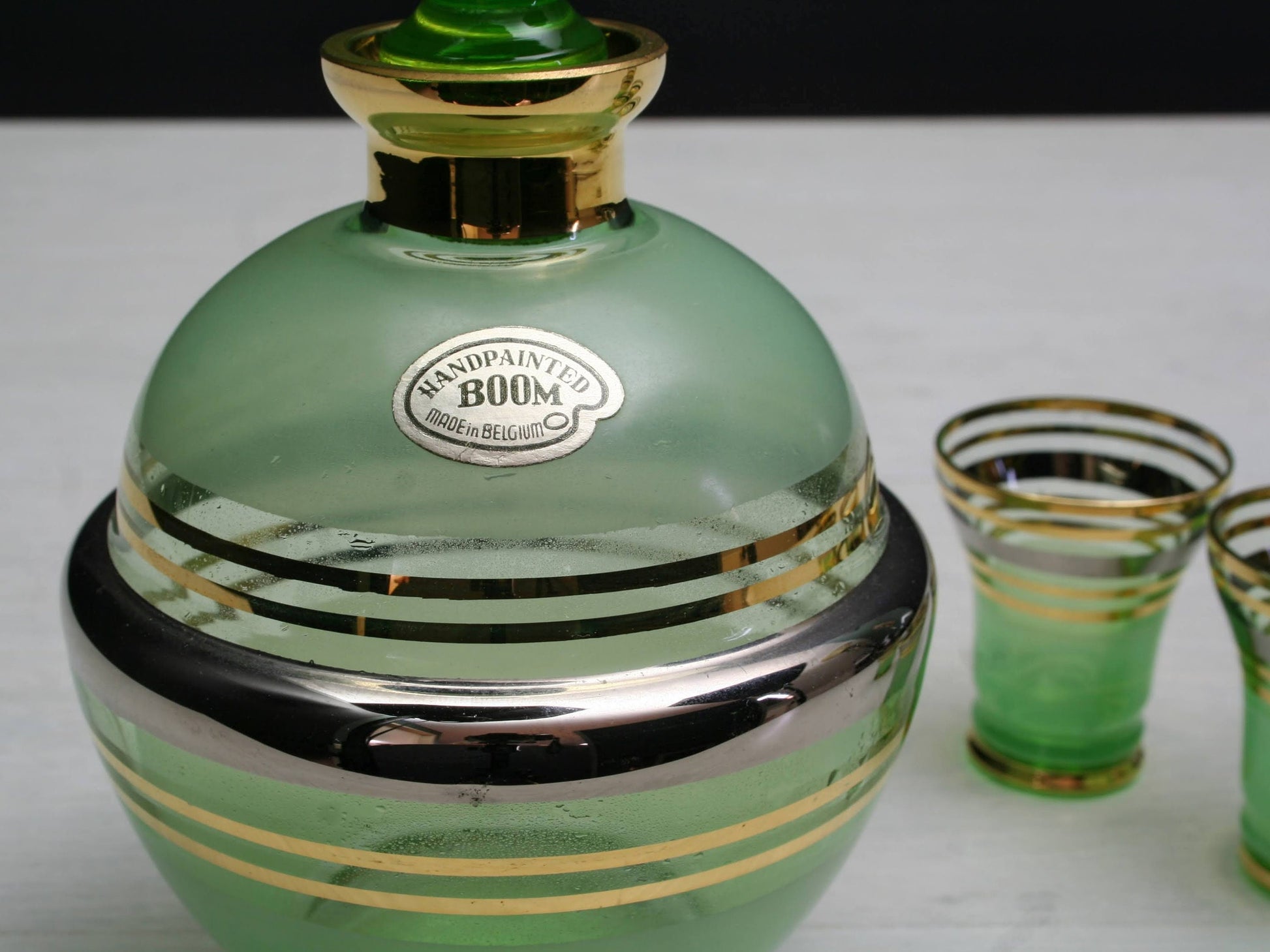 Vintage Decanter Set from Belgium | Whiskey Decanter Home Decor & Coffee Table Decor Deals