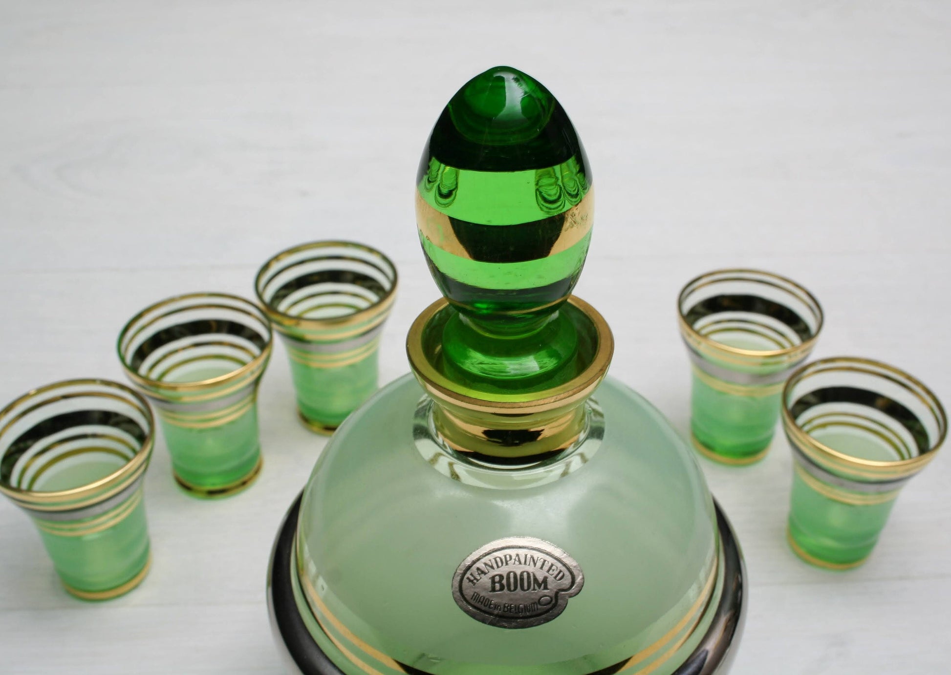 Vintage Decanter Set from Belgium | Whiskey Decanter Home Decor & Coffee Table Decor Deals