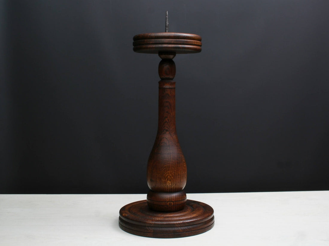 Large Wooden Candle Holder | Vintage Home Decor-Candle Stick Holder | Church Decor