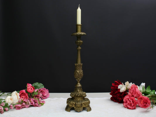 French Antique, Pillar Candle Holder | Candle Stick Holder, Vintage Home Decor