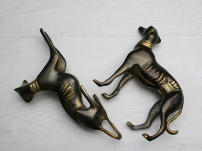 Vintage Brass Dog Figurines- Vintage Decor | Gift For Dog Lovers|  Brass Dog Statues- Collectibles