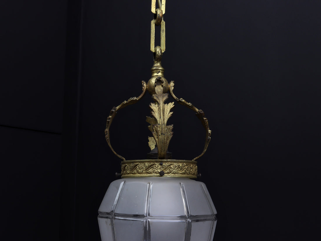 Antique Brass Pendant Light  | Lighting Fixture for Modern or Vintage Home Decor