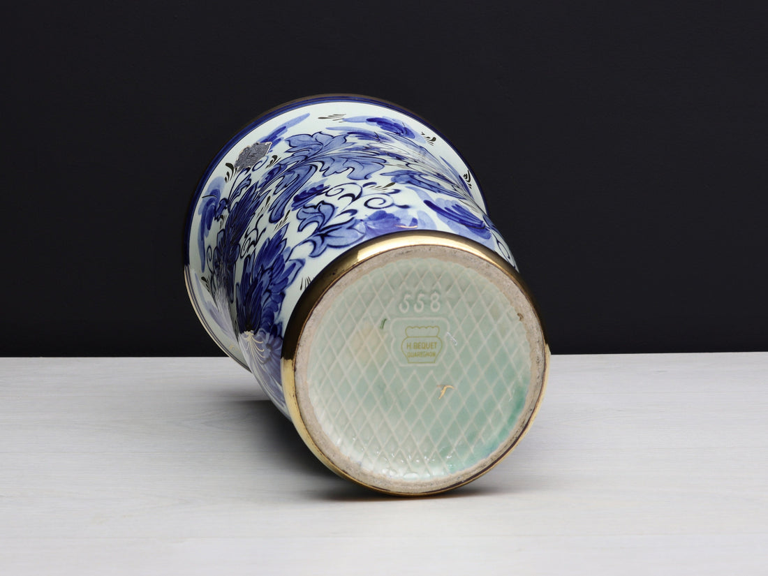 Stunning Ceramic Flower Vase | Vintage Vase- Belgium H.BEQUET QUAREGNON