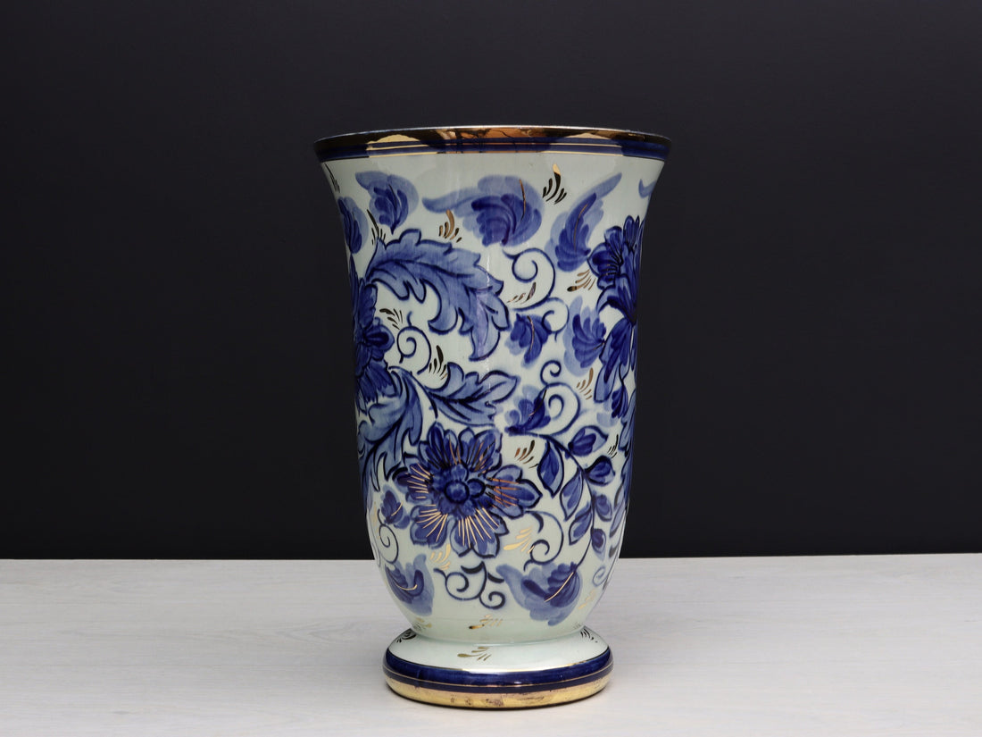 Stunning Ceramic Flower Vase | Vintage Vase- Belgium H.BEQUET QUAREGNON