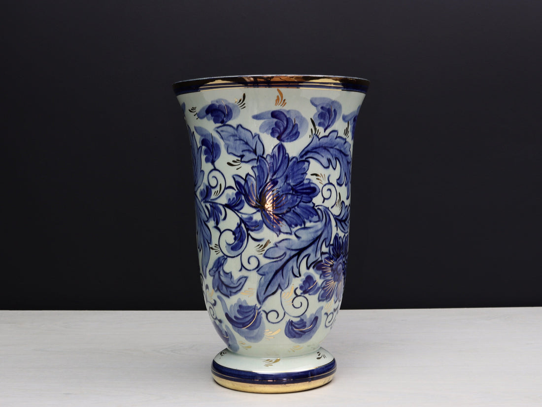 Stunning Ceramic Flower Vase | Vintage Vase- Belgium H.BEQUET QUAREGNON