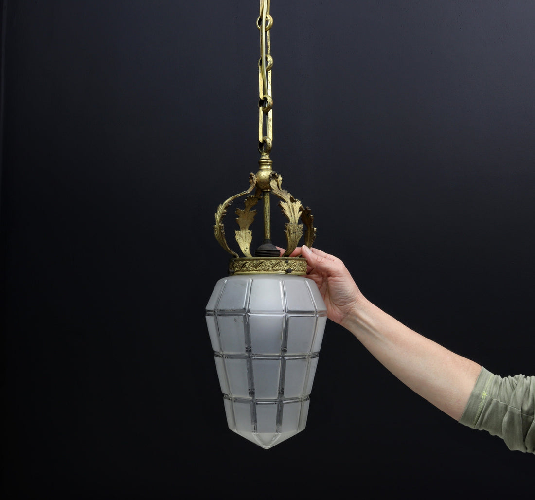 Antique Brass Pendant Light  | Lighting Fixture for Modern or Vintage Home Decor