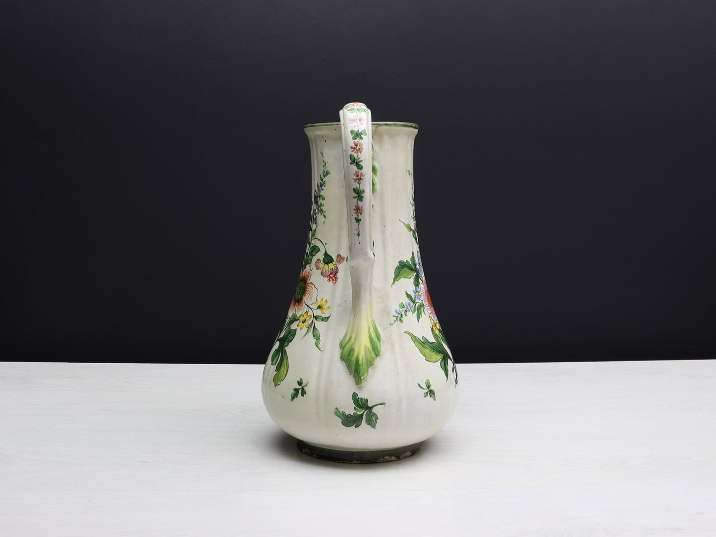 Decorative Earthenware Vase | Vintage Italian Flower Vase | Centerpiece Vase for Vintage Home Decor