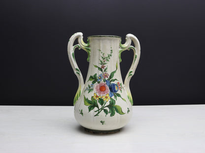 Decorative Earthenware Vase | Vintage Italian Flower Vase | Centerpiece Vase for Vintage Home Decor