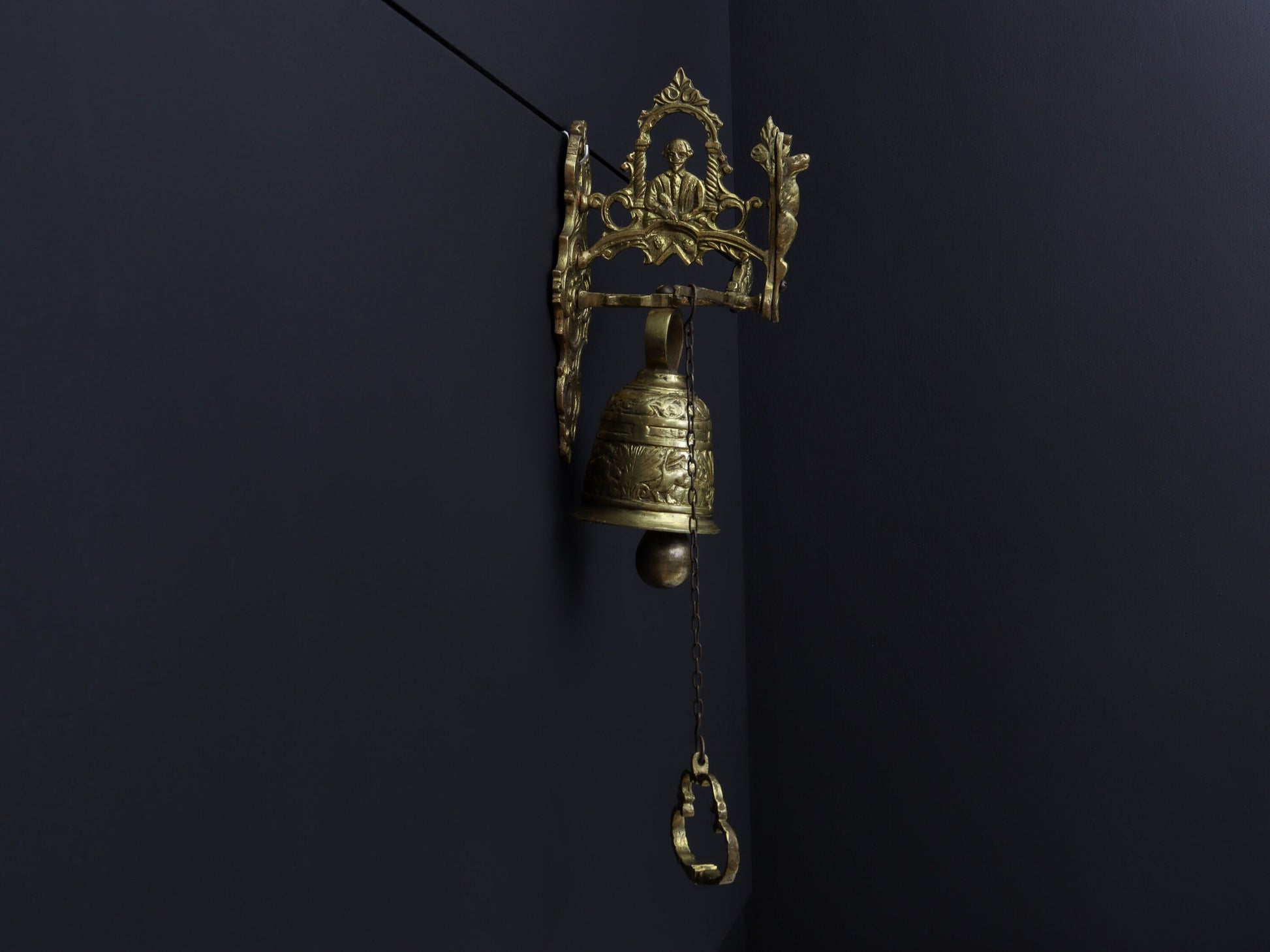 Wall Mounted Bell | Modern Farmhouse Decor, Dinner Bell | Brass Bell , Country Home Decor