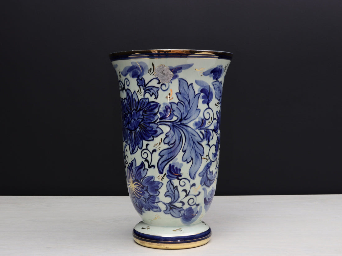 Stunning Ceramic Flower Vase | Vintage Vase- Belgium H.BEQUET QUAREGNON